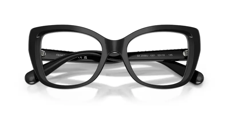 Donna Swarovski SK2066U 1001 Montature da vista Acetato Nero Trasparente Farfalla Normale miniatura 2