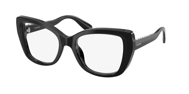 Donna Swarovski SK2066U 1001 Montature da vista Acetato Nero Trasparente Farfalla Normale