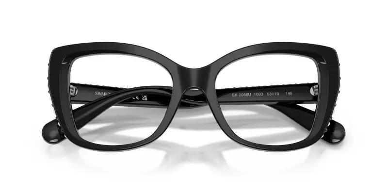 Donna Swarovski SK2066U 1093 Montature da vista Acetato Nero Trasparente Farfalla Normale miniatura 2