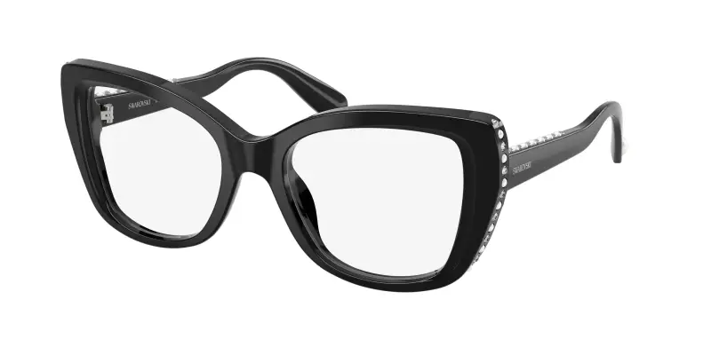 Donna Swarovski SK2066U 1093 Montature da vista Acetato Nero Trasparente Farfalla Normale
