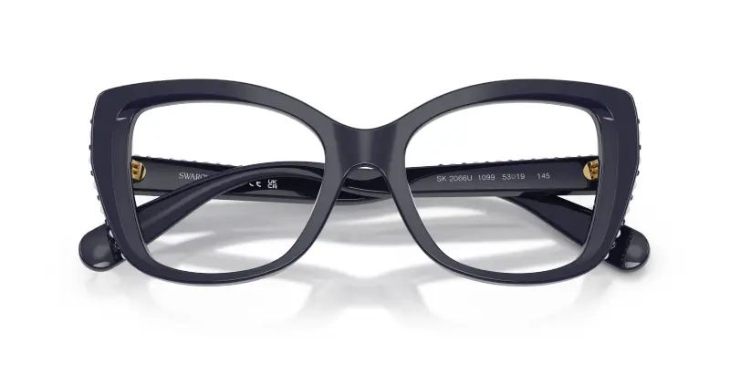 Donna Swarovski SK2066U 1099 Montature da vista Acetato Blu Trasparente Farfalla Normale miniatura 2