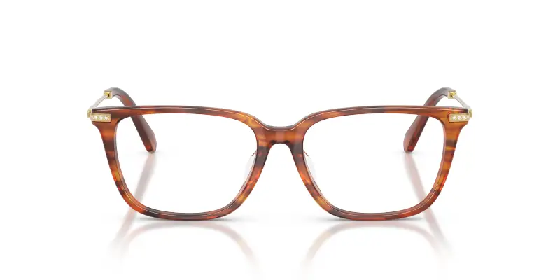 Donna Swarovski SK2067D 1091 Montature da vista Acetato Marrone Trasparente Pillow Normale miniatura 3