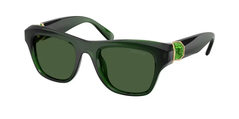 Donna Swarovski SK6056U 108171 Occhiali da sole Iniettato Verde Verde Pillow Normale