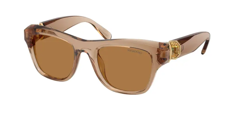 Donna Swarovski SK6056U 109273 Occhiali da sole Iniettato Marrone Bronzo Pillow Normale