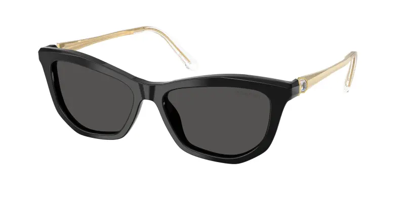 Donna Swarovski SK6057 100187 Occhiali da sole Acetato Nero Grigio Cat Eye Normale