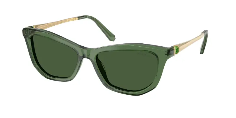 Donna Swarovski SK6057 108571 Occhiali da sole Acetato Verde Verde Cat Eye Normale