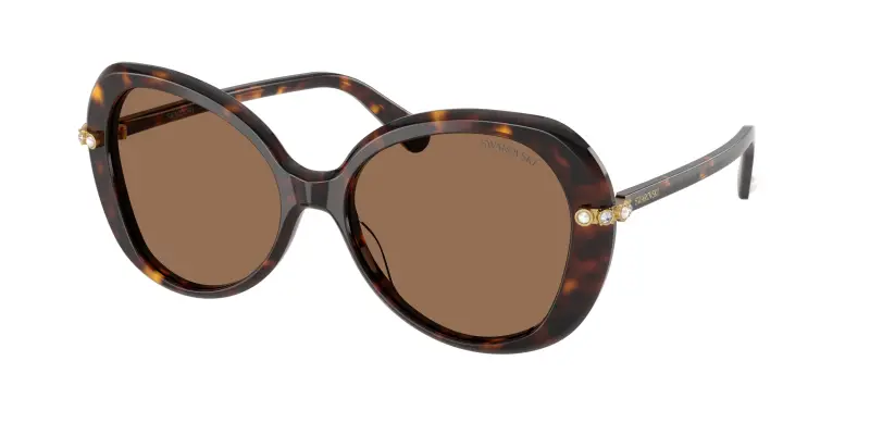 Donna Swarovski SK6059 100273 Occhiali da sole Acetato Tartaruga Marrone Farfalla Normale