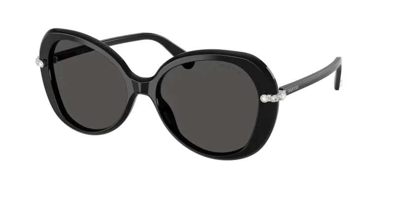 Donna Swarovski SK6059 103887 Occhiali da sole Acetato Nero Grigio Farfalla Normale