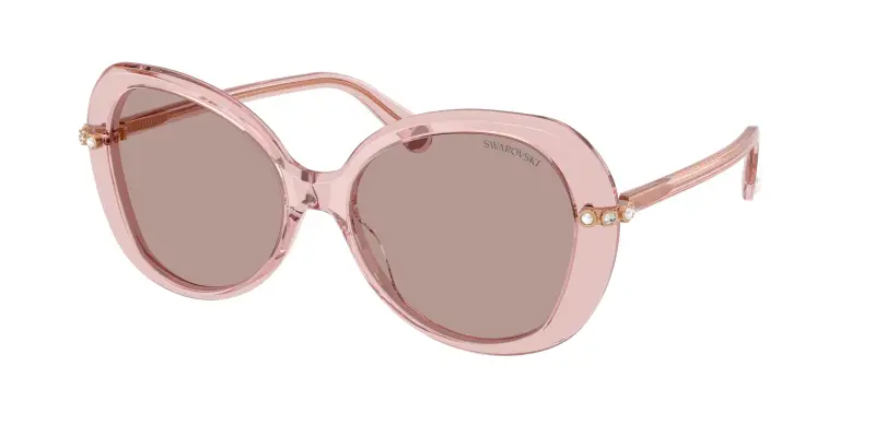 Donna Swarovski SK6059 10977N Occhiali da sole Acetato Rosa Marrone Farfalla Normale