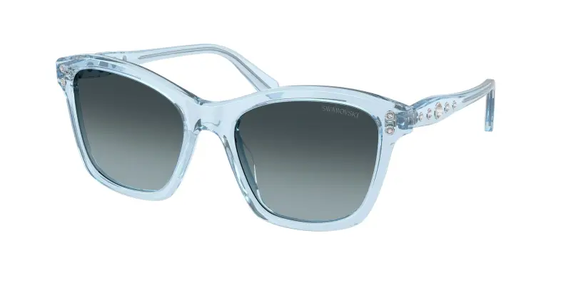 Donna Swarovski SK6063 1078V1 Occhiali da sole Acetato Blu Blu Squadrata Normale Sfumato