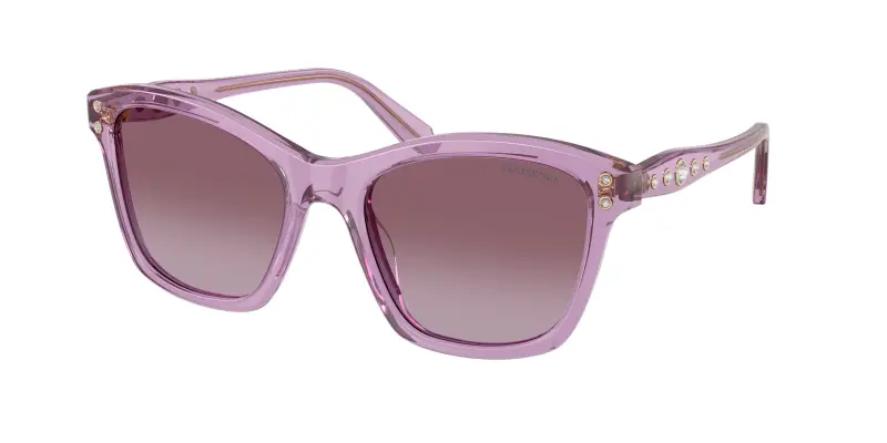 Donna Swarovski SK6063 10968H Occhiali da sole Acetato Viola Viola Squadrata Normale Sfumato