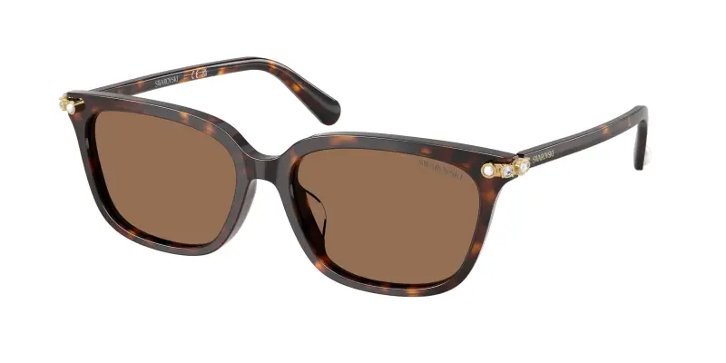 Donna Swarovski SK6064D 100273 Occhiali da sole Acetato Tartaruga Marrone Pillow Normale