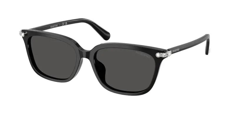 Donna Swarovski SK6064D 103887 Occhiali da sole Acetato Nero Grigio Pillow Normale