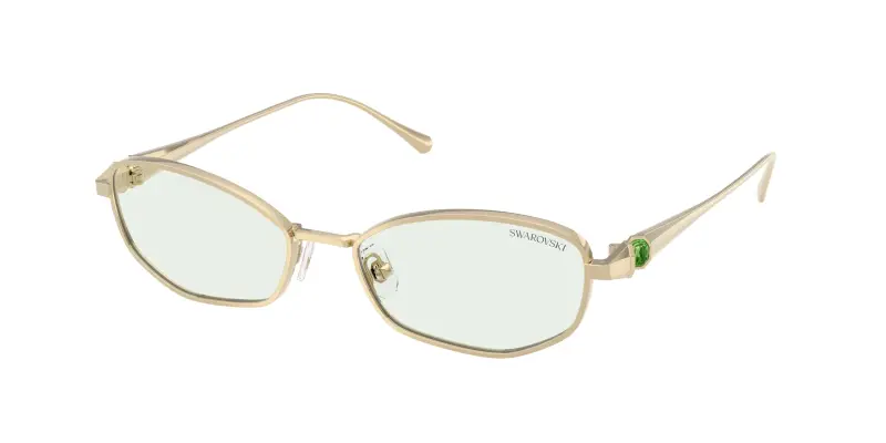 Donna Swarovski SK7042 4013M1 Occhiali da sole Metallo Oro Verde Pillow Fotocromatiche