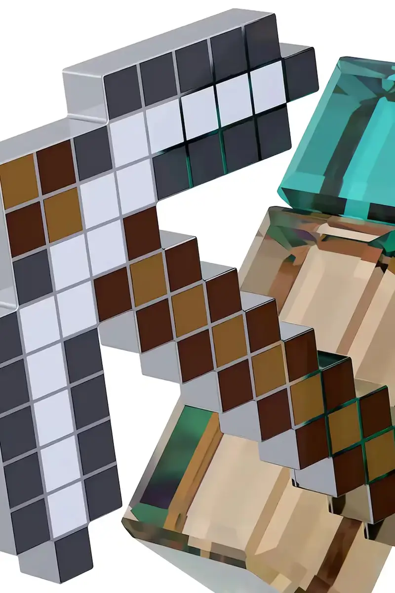 figurina decorativa MINECRAFT colore trasparente 5701272 Transparente miniatura 5