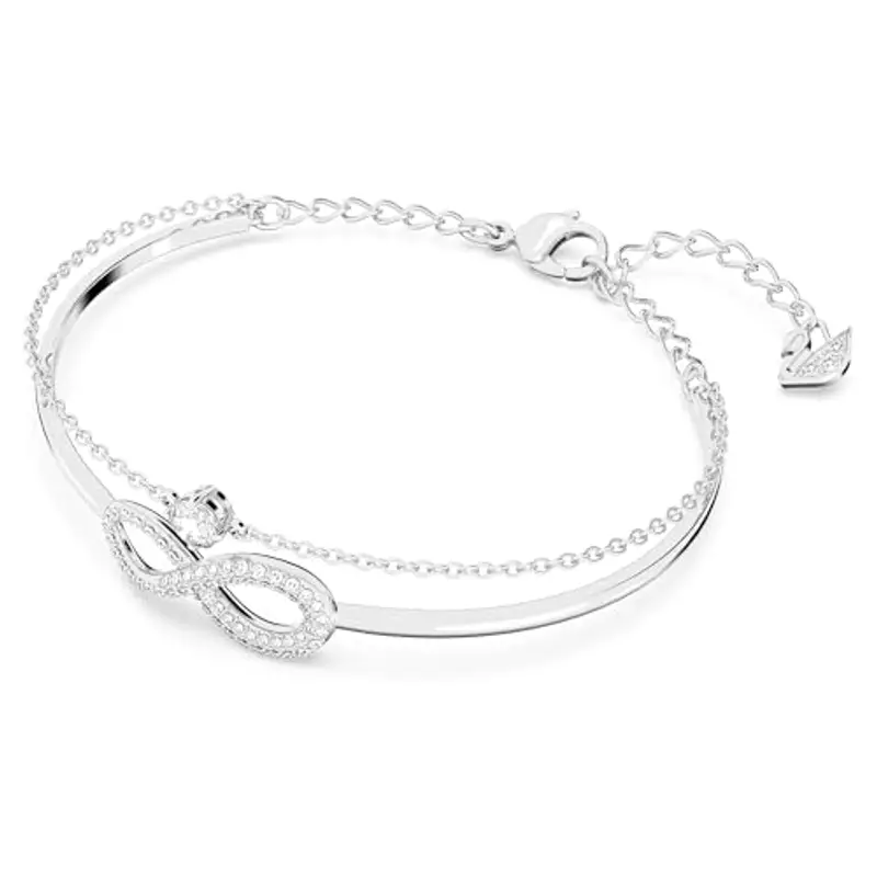 Swarovski Hyperbola Collezione Braccialetto, Placcato in rodio, zirconia/bianco miniatura 2