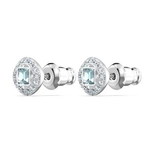 Swarovski Orecchini a lobo Una Angelic, Blu, Placcato rodio miniatura 3