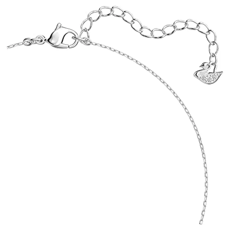 Swarovski Orecchini Attract Trilogy Round, Bianco, Placcatura Rodio miniatura 3