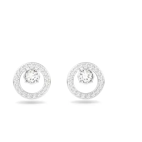 Swarovski Orecchini Creativity Circle, bianco, Placcatura rodio