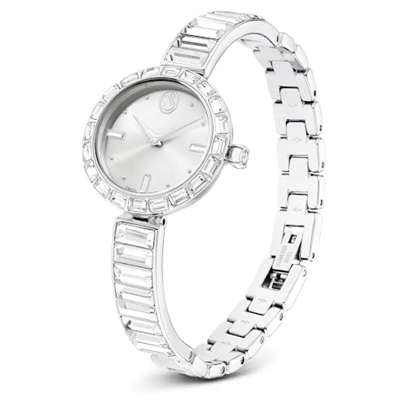 Swarovski Orologio Matrix Bangle, Fabbricato in Svizzera, Bracciale in cristallo, Bianco, Acciaio inossidabile miniatura 2