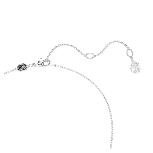 Swarovski Pendente Hyperbola, Cuore e infinito, Bianco, Placcato rodio miniatura 3