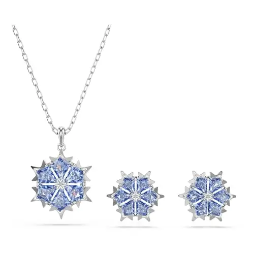 Swarovski Pendente Magic, Fiocco Di Neve, Blu, Placcato rodio