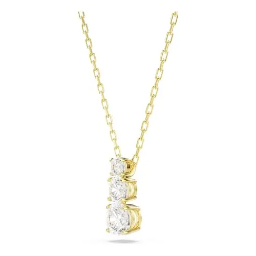 Swarovski Pendente Stilla Attract, Taglio Round, Bianco, Placcato color oro miniatura 3