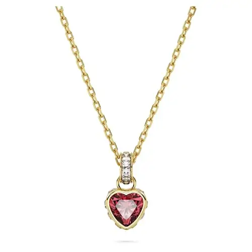 Swarovski Pendente Stilla, Cuore, Rosso, Placcato color oro
