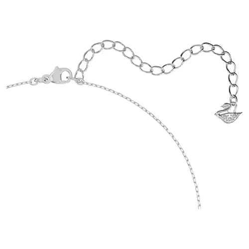 Swarovski Set Attract Round, bianco, Placcatura rodio miniatura 3