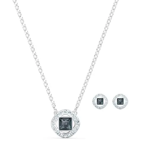 Swarovski Set Una Angelic, Grigio, Placcato rodio