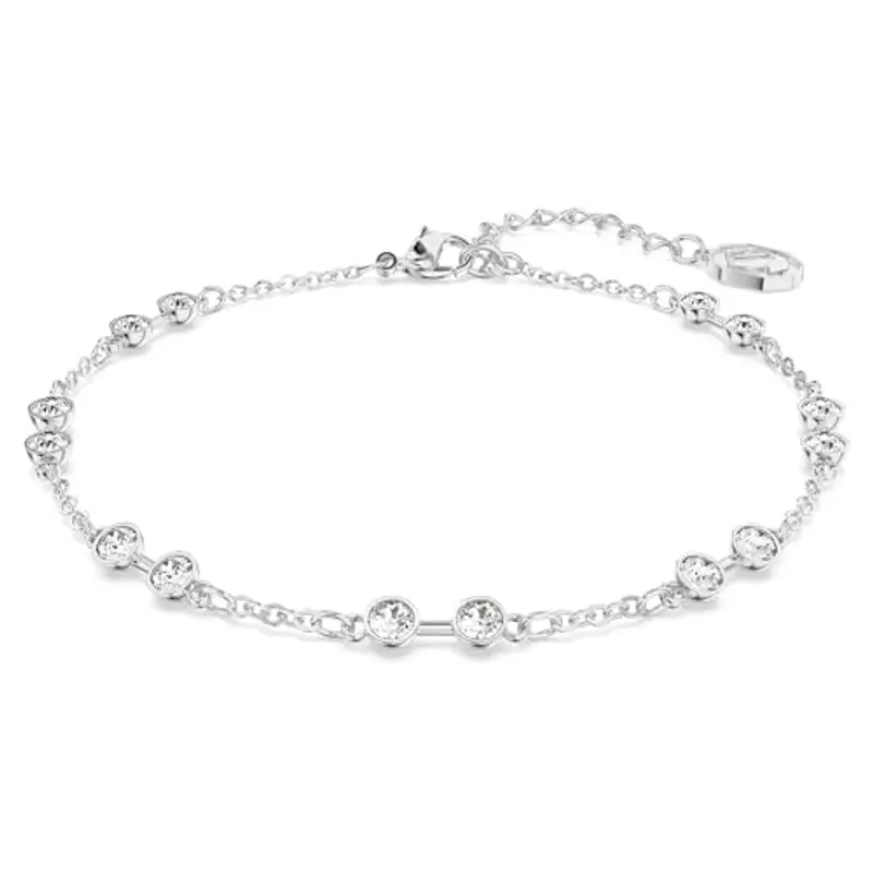 Swarovski Strand Remix Collection, Taglio Round, Bianco, Placcato rodio