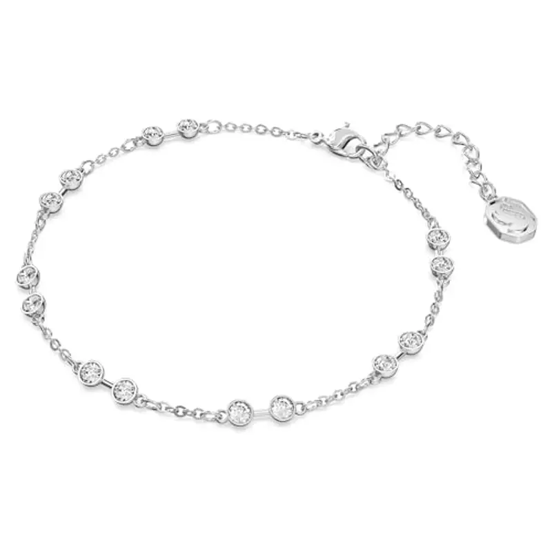 Swarovski Strand Remix Collection, Taglio Round, Bianco, Placcato rodio miniatura 2