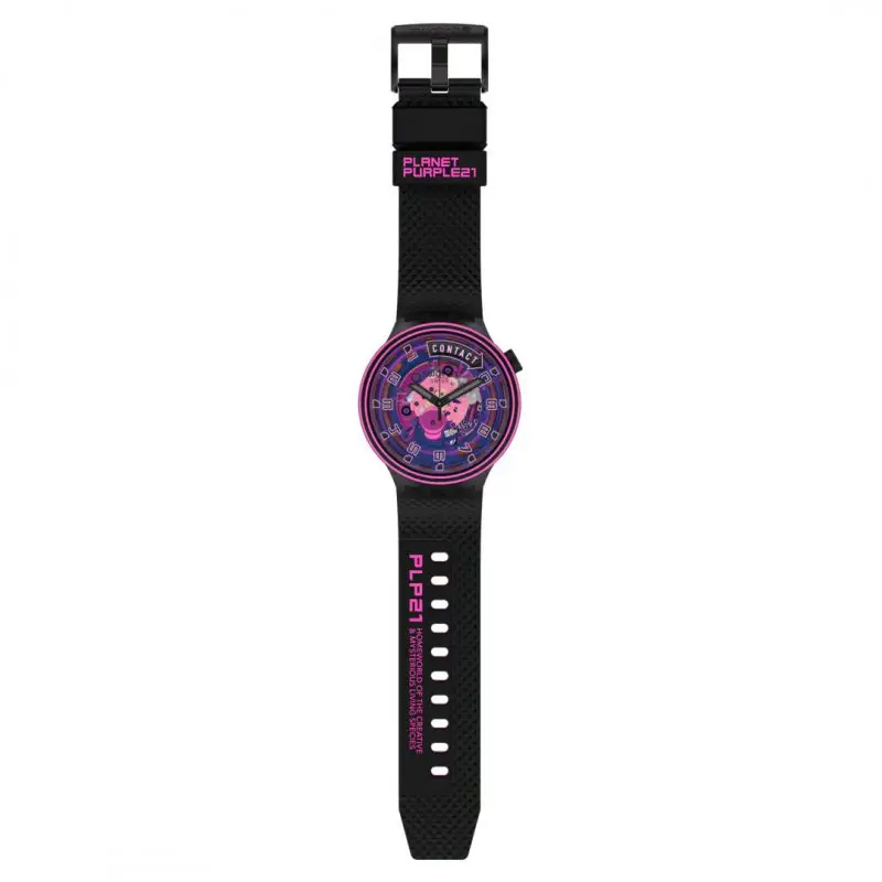 Orologio Touchdown - Swatch - Silicone - Nero