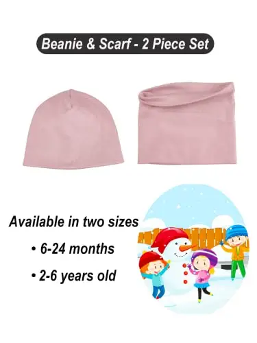 SWAUSWAUK Cappello y Sciarpa Bambina Invernale 0-6 Anni - Set Berretto Sciarpa Bimba da 6 Mesi a 6 Anni miniatura 2