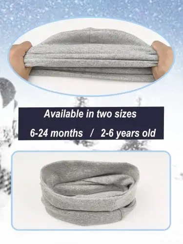 SWAUSWAUK Cappello y Sciarpa Bambino Invernale 0-6 Anni - Set Berretto Sciarpa Bimbo da 6 Mesi a 6 Anni miniatura 3