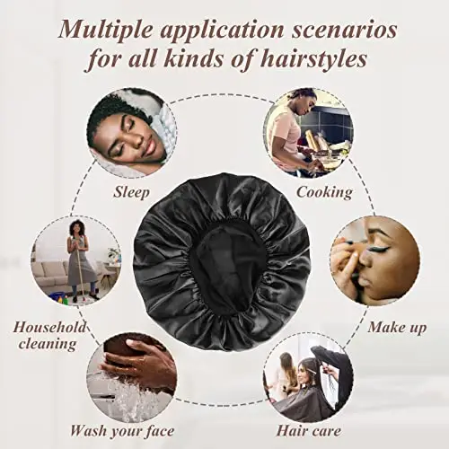 SWEET VIEW Cuffia di Seta, Involucro di Seta per Capelli per Dormire, Morbida e Confortevole Cuffia per Dormire in miniatura 2