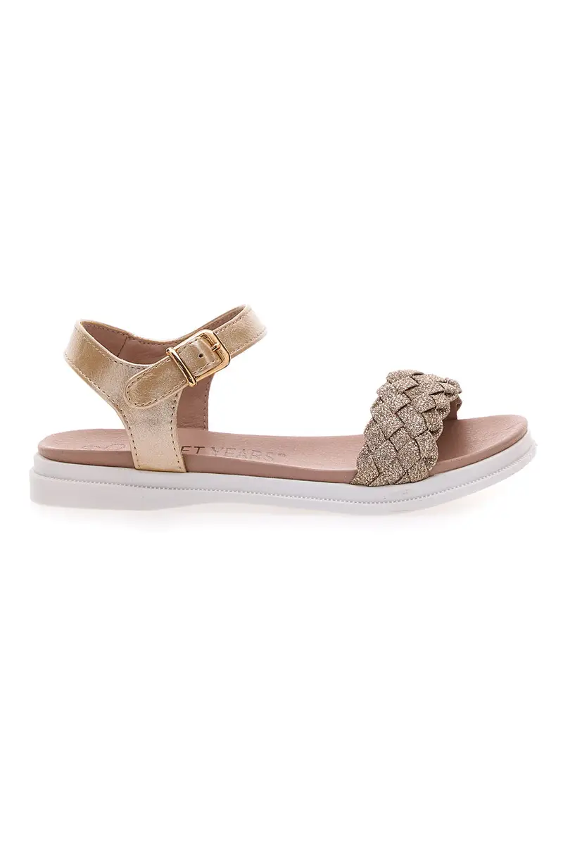 Sandalo oro con intreccio e cinturino SWEET YEARS 0377 [ORO]