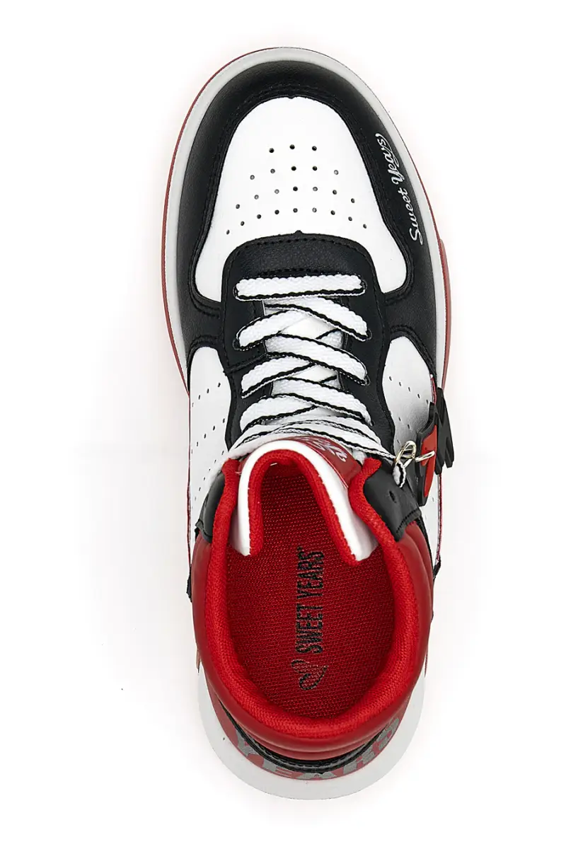 Sneakers Alte Bianche e Rosse Sweet Years 8580 [ROSSO] miniatura 5