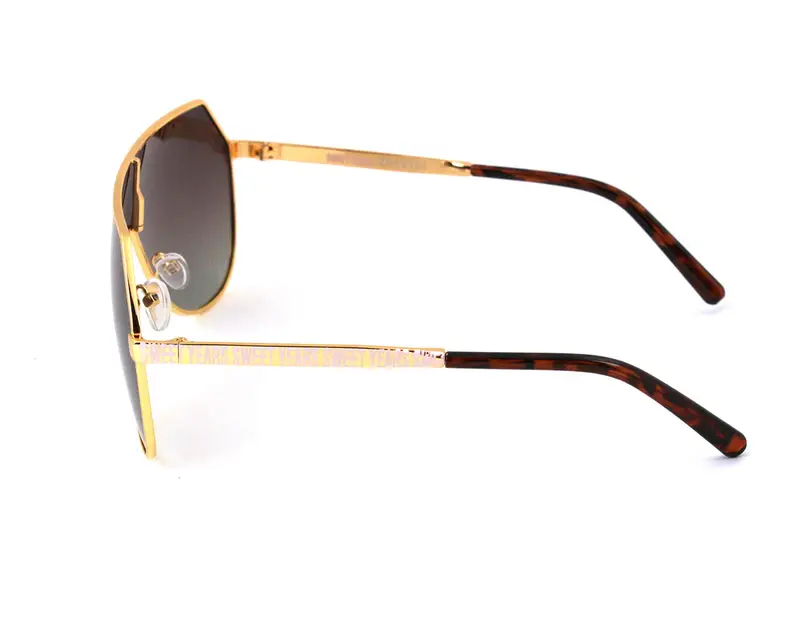 Sweet Years Unisex AK17158 02 Occhiali da sole outlet Metallo Oro Marrone Maschera Polarizzata Sfumato miniatura 2