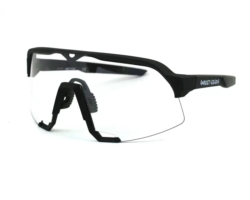 Sweet Years Unisex Mascherina Sweet Years TR526 05 Occhiali da sole outlet Plastica Nero Trasparente Maschera Normale Fotocromatico