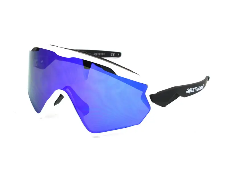 Sweet Years Unisex Mascherina Sweet Years TR528 04 Occhiali da sole outlet Plastica Bianco Blu Maschera Normale Flash