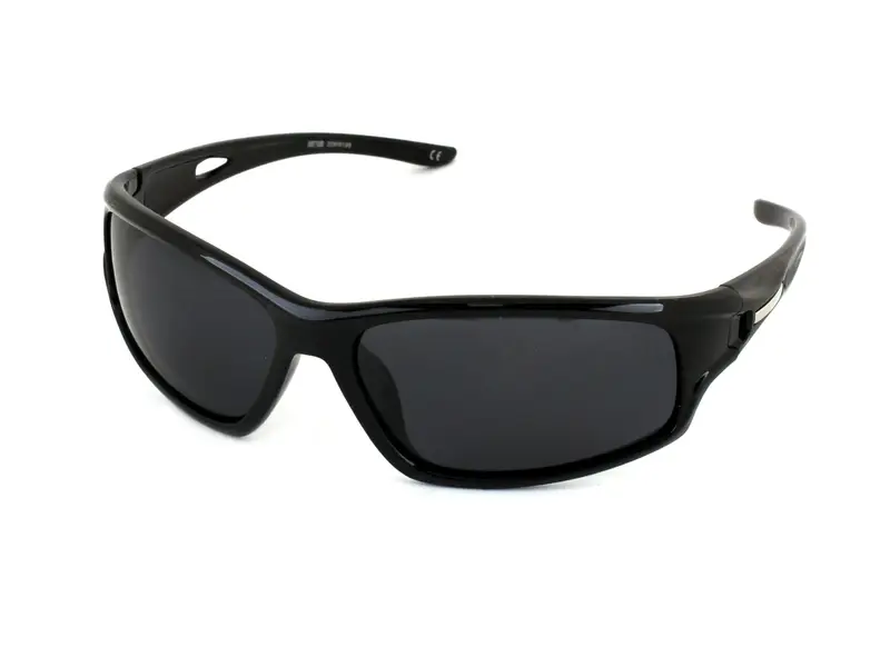 Sweet Years Unisex PL63 NERO LUCIDO/FUMO C.04 *3P Occhiali da sole outlet Plastica Nero Grigio Maschera Polarizzata