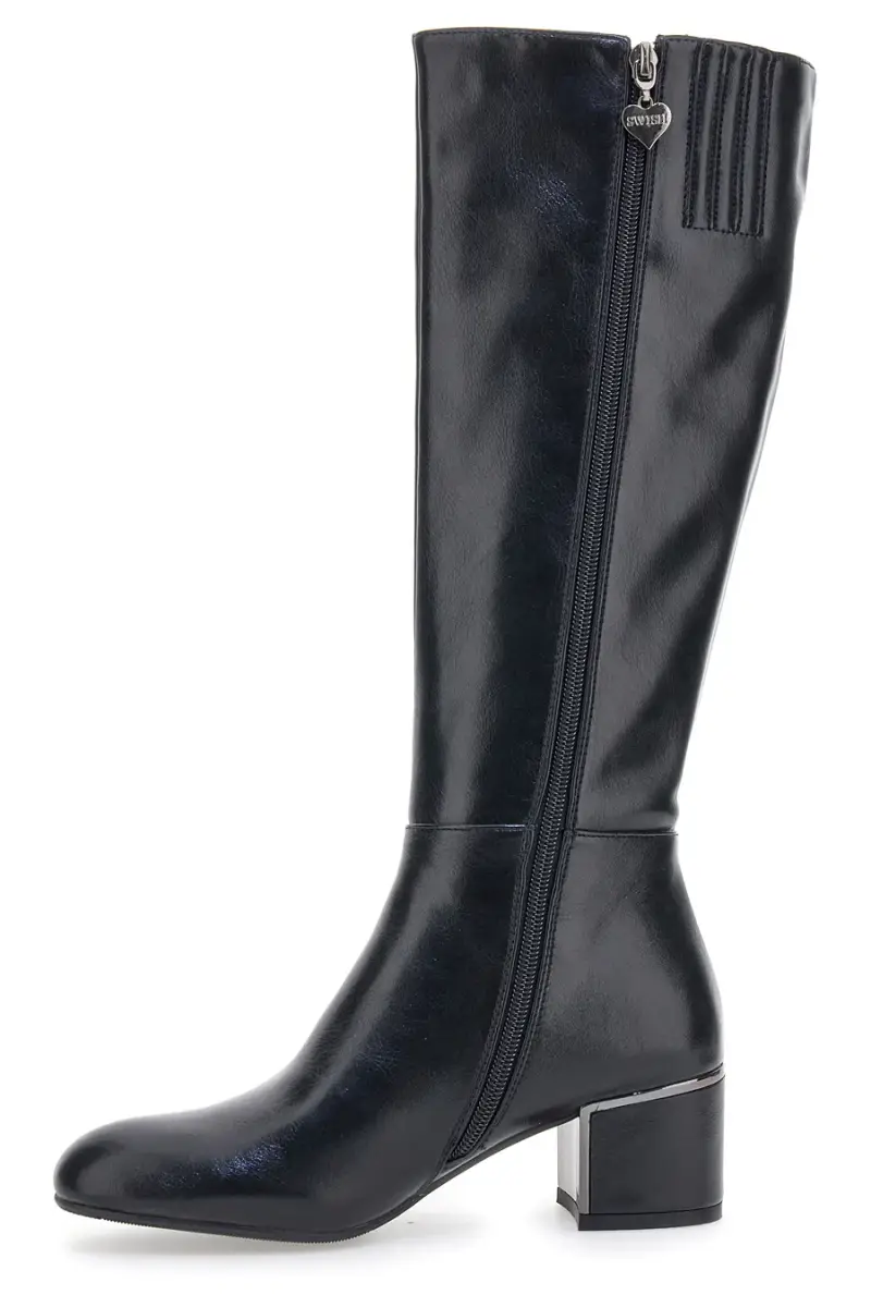Stivali Neri con Tacco Largo e Dettaglio Cromato Swish 21x [NERO] miniatura 4