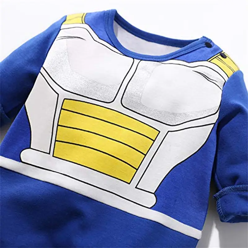 Sxkayxr, Tutina per neonati in stile cartone animato, ispirata a Goku, unisex, Blu 1, 73cm/6-9 Months miniatura 3