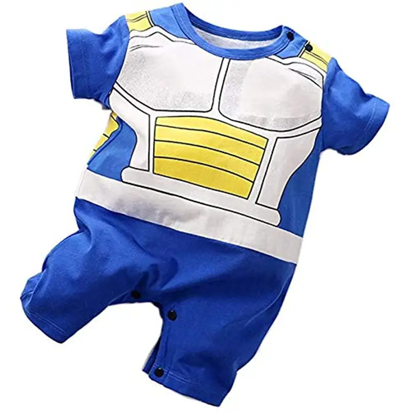 Sxkayxr, Tutina per neonati in stile cartone animato, ispirata a Goku, unisex, Blu 2, 90cm/12-24 Months