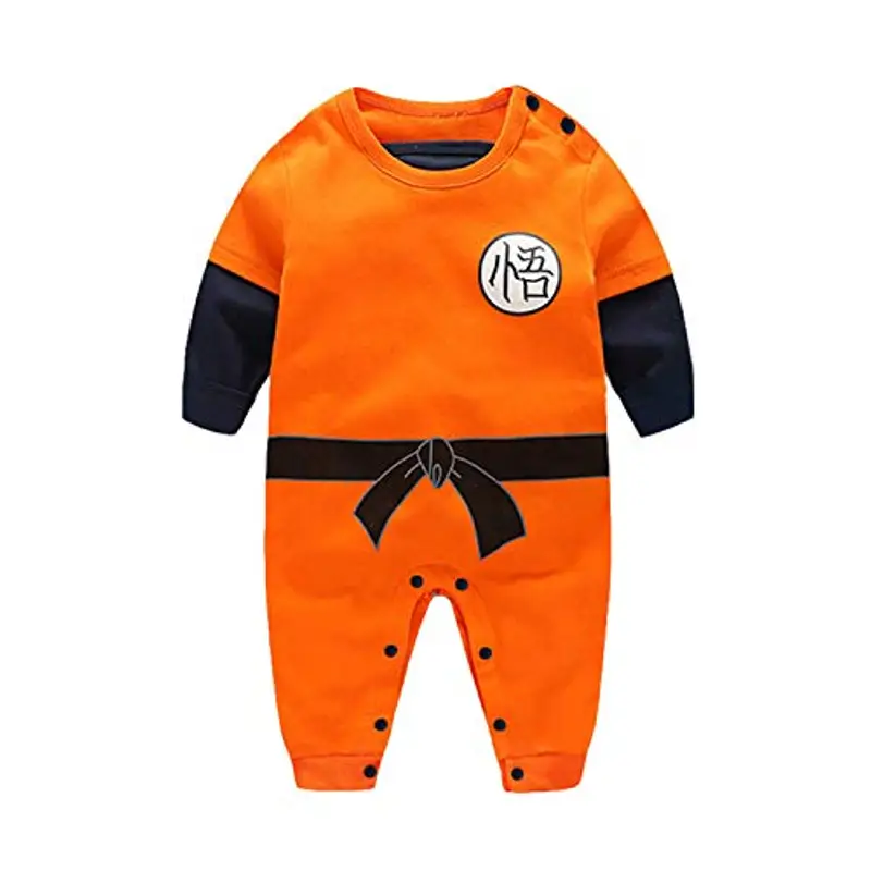Sxkayxr, Tutina per neonati in stile cartone animato, ispirata a Goku, unisex, Orange1., 90cm/12-24 Months