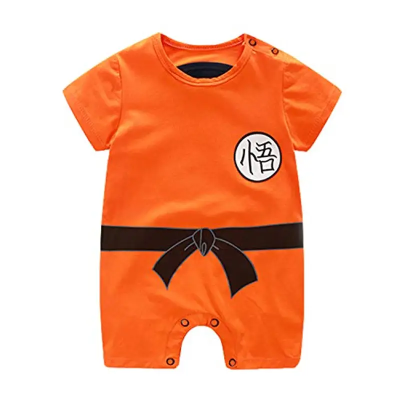 Sxkayxr, Tutina per neonati in stile cartone animato, ispirata a Goku, unisex, Orange2, 59cm/0-3 Months