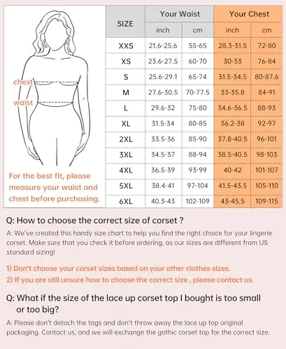 SZIVYSHI Moda Da donna Pizzo Su nuziale Tesoro Corsetto Bustino Superiore, Corset, Nero, S miniatura 2