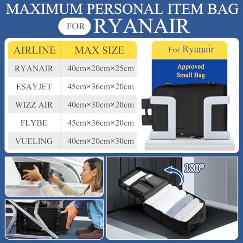 SZLX Zaino da viaggio Donna Nero 797352 miniatura 2