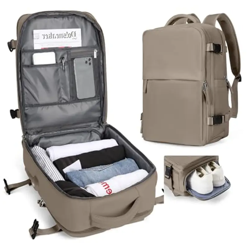 SZLX Zaino Ryanair 40x20x25 Bagaglio a Mano Borse da Cabina per Easyjet 45x36x20 donna con porta ricarica USB, Borsa da